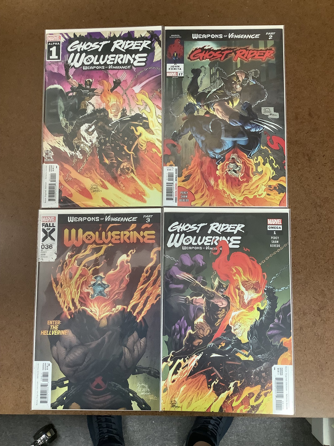 Lot of 4 Ghost Rider/Wolverine: Weapons Of Vengeance Marvel Comics Complete Miniseries Set [Fall of X] <OXL-02>