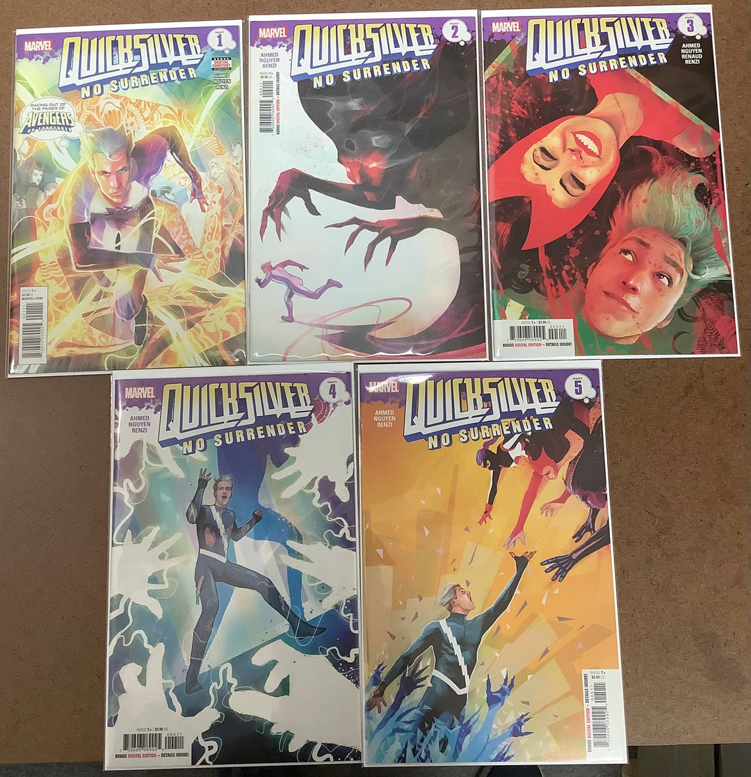 Lot of 5 Quicksilver No Surrender Marvel Comics #1-#5 Complete Miniseries Set <OXL-01>
