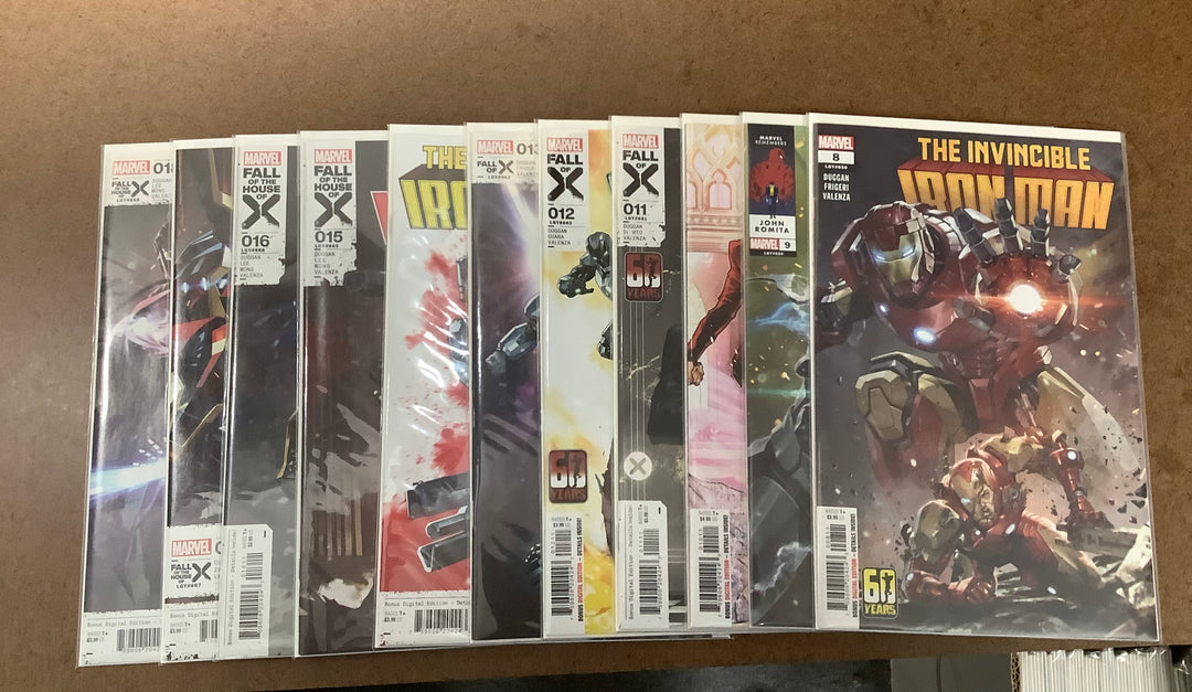 Lot of 11 Invincible Iron Man (2023) Marvel Comics #8-#18 Complete Fall of X Storyline Set [Fall of X] <OXL-02>