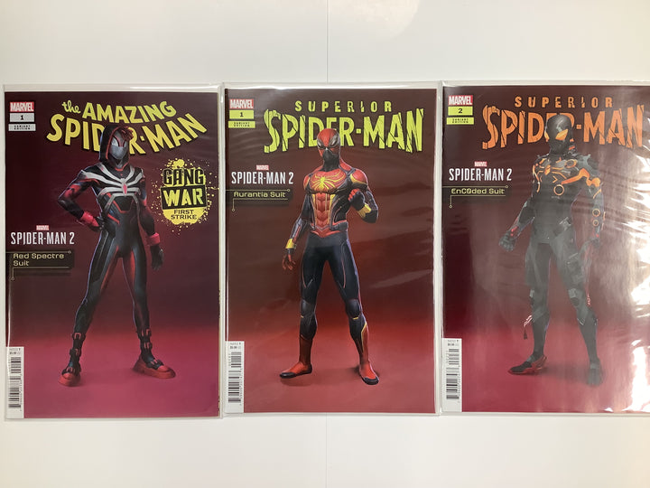 Lot of 10 Marvel Comics Spider-Man 2 Video Game Suits Variant Complete Set <OXL-03>