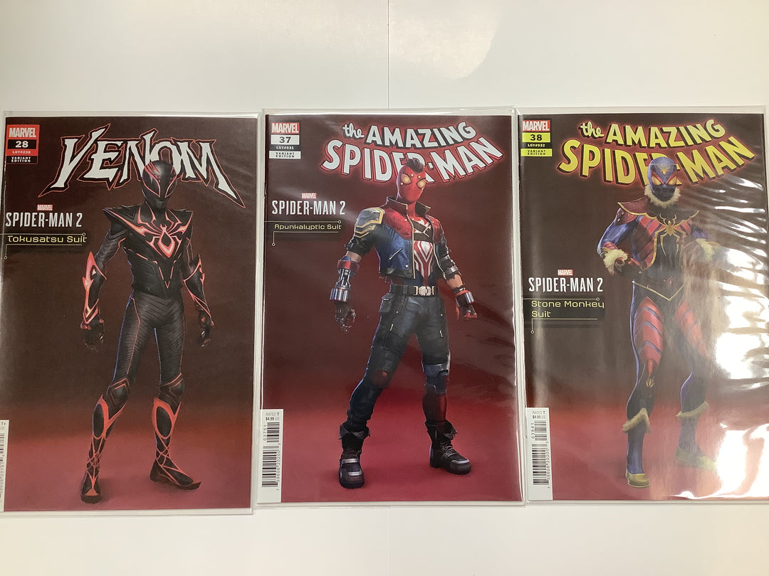 Lot of 10 Marvel Comics Spider-Man 2 Video Game Suits Variant Complete Set <OXL-03>