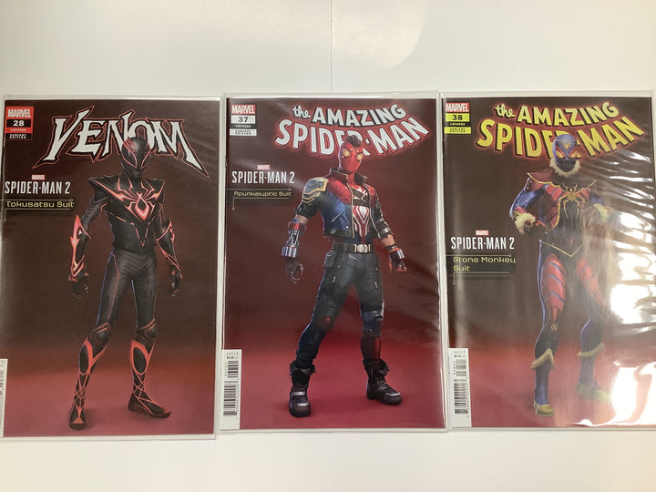 Lot of 10 Marvel Comics Spider-Man 2 Video Game Suits Variant Complete Set <OXL-03>