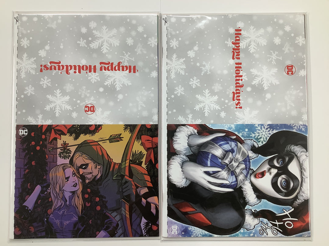Lot of 7 DC Comics 2024 Happy Holiday Cards Variant Complete Set <OXL-03>