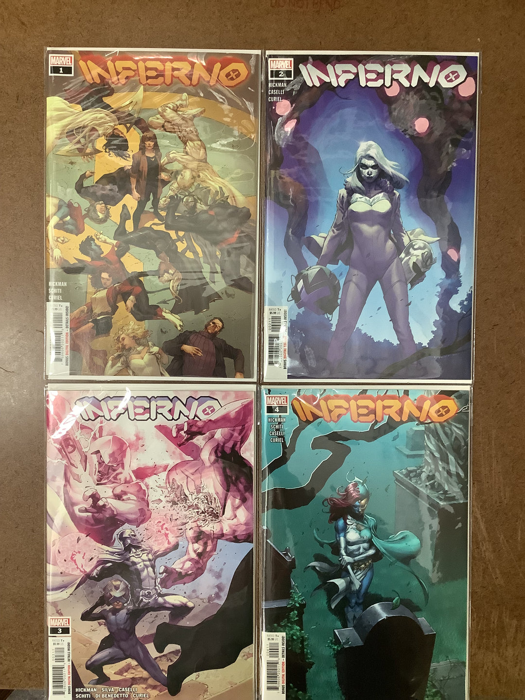 Lot of 4 Inferno (2021) Marvel Comics #1-#4 Complete Miniseries Set <OXL-03>