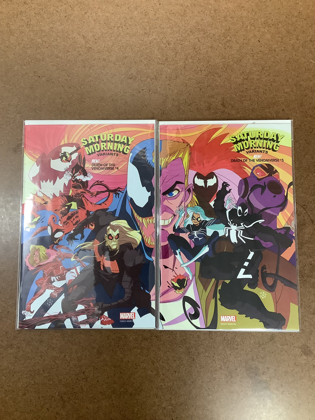 Lot of 2 Death Of Venomverse (2023) #4-#5 Galloway Saturday Morning Connecting Set <OXL-03>