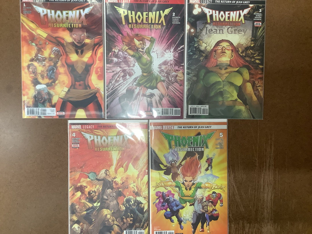Lot of 5 Phoenix Resurrection Return Jean Grey #1-#5 Complete Miniseries Set [Legacy] <OXL-04>