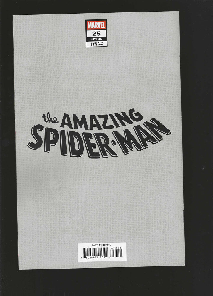 Amazing Spider-Man (2025) #25 [Death Spiral Pt. 5] Variant (1:50) Rose Besch Full Art Virgin Edition