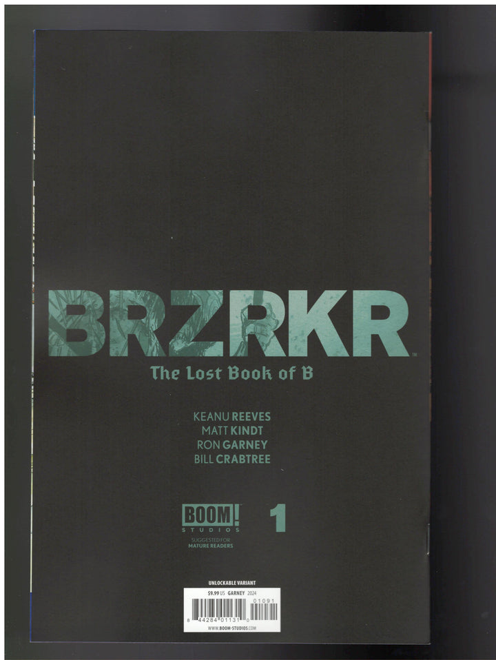 BRZRKR The Lost Book Of B #1 Cover I Garney Virgin Unlockable (Mature) - One Per Store