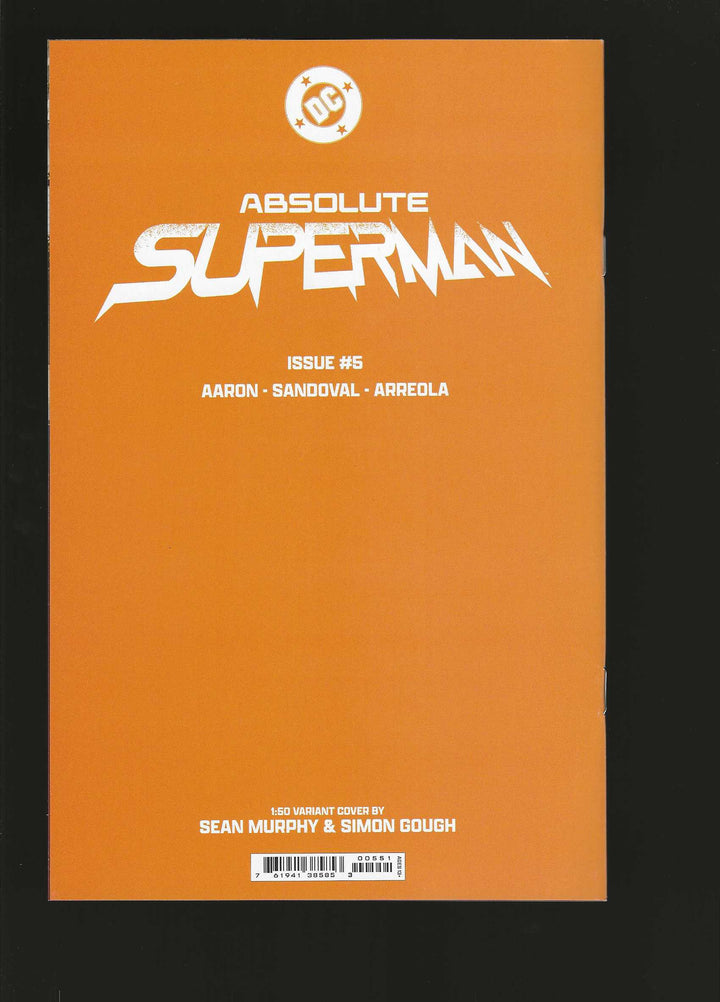 Absolute Superman #5 Cover E (1:50) Sean Gordon Murphy Virgin Card Stock Variant