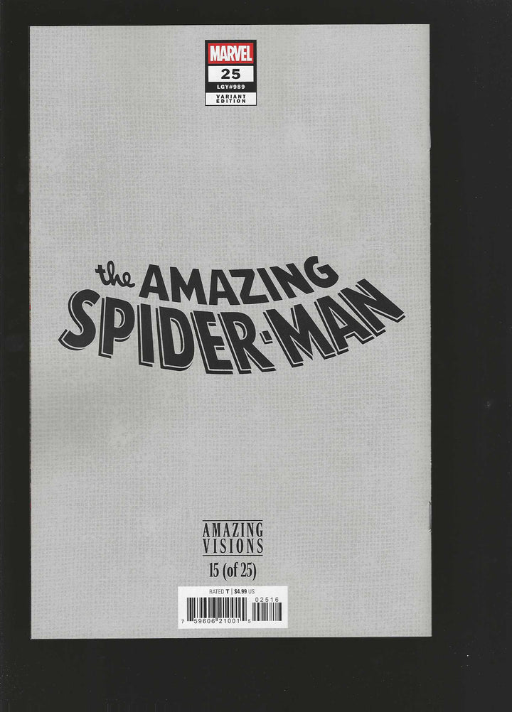 Amazing Spider-Man (2025) #25 [Death Spiral Pt. 5] Variant (1:100) Lee Bermejo Amazing Visions Full Art Virgin Edition