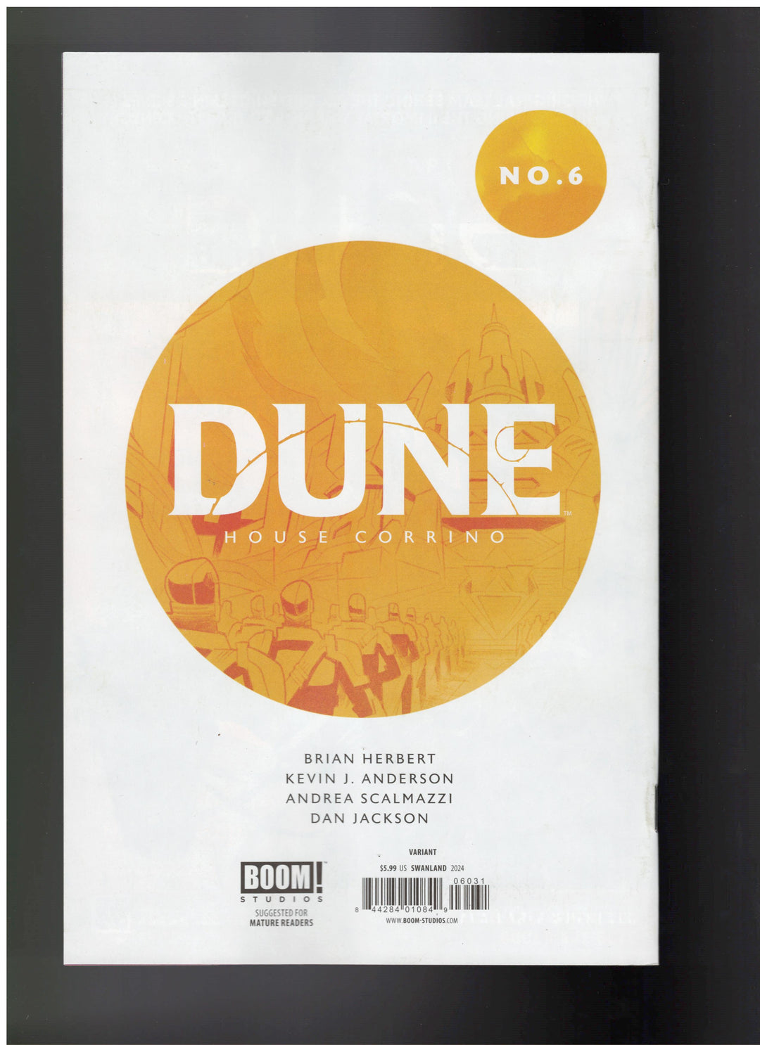 Dune House Corrino #6 (Of 8) Cover C (1:10) Swanland Virgin Variant Edition