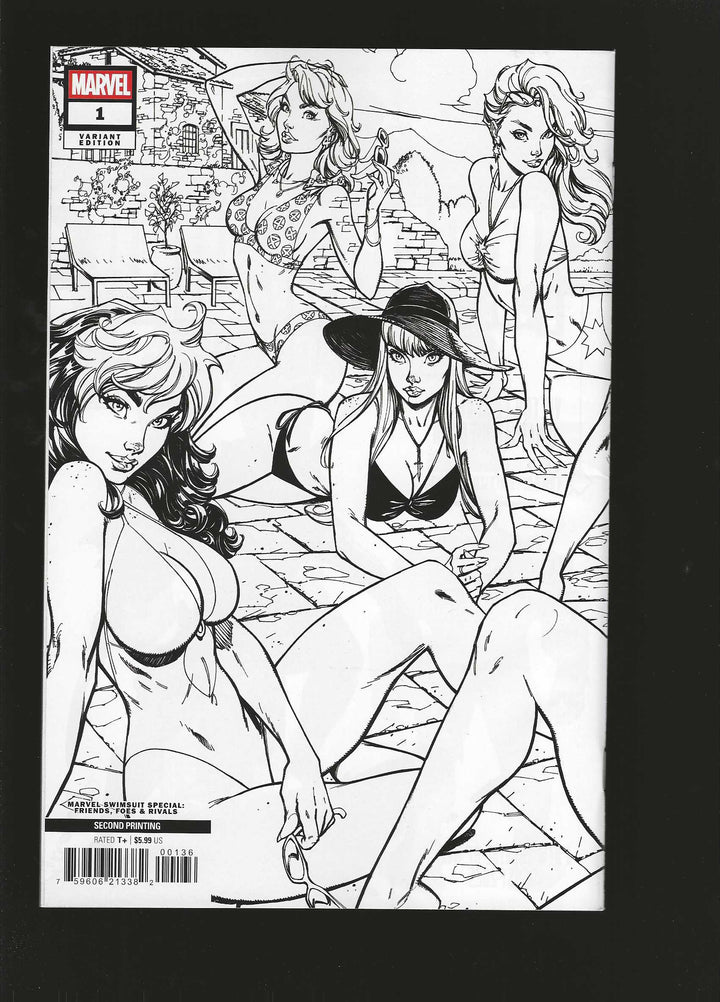 Marvel Swimsuit Special: Friends, Foes & Rivals #1 Variant (2nd Print) J.Scott Campbell (1:25) Inks Virgin Edition