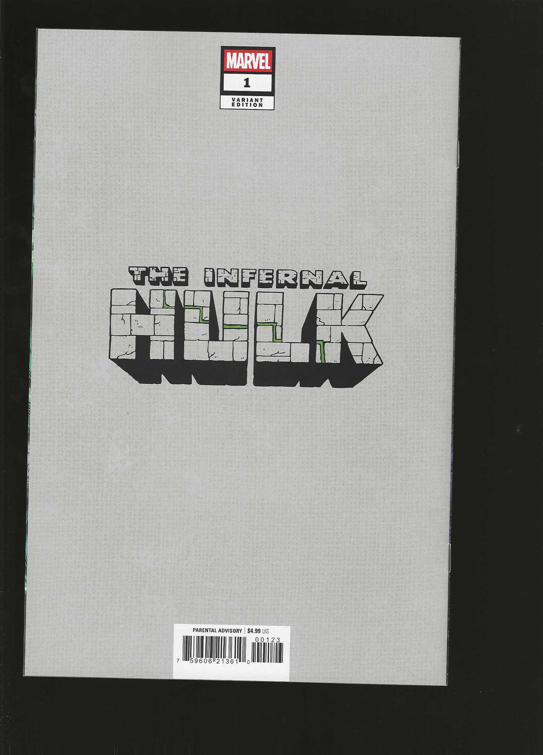 Infernal Hulk #1 Variant (2nd Printing) Stephen Segovia (1:25) Full Art Virgin Edition