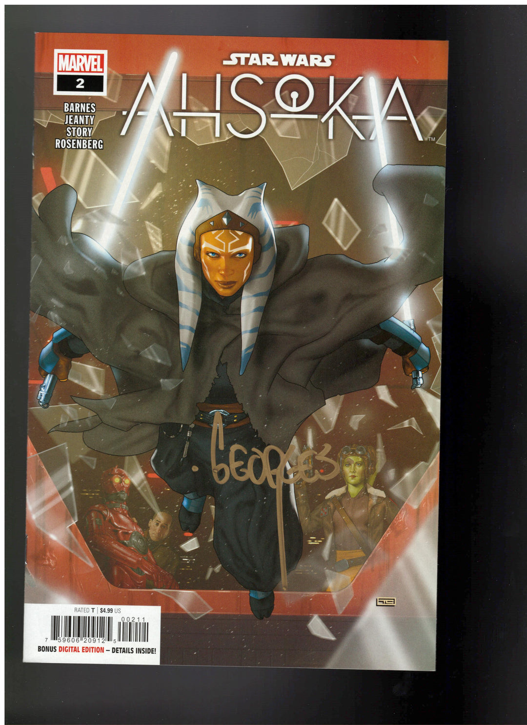 Star Wars Ahsoka (2024) #2 SIGNED by Series Artist Georges Jeanty