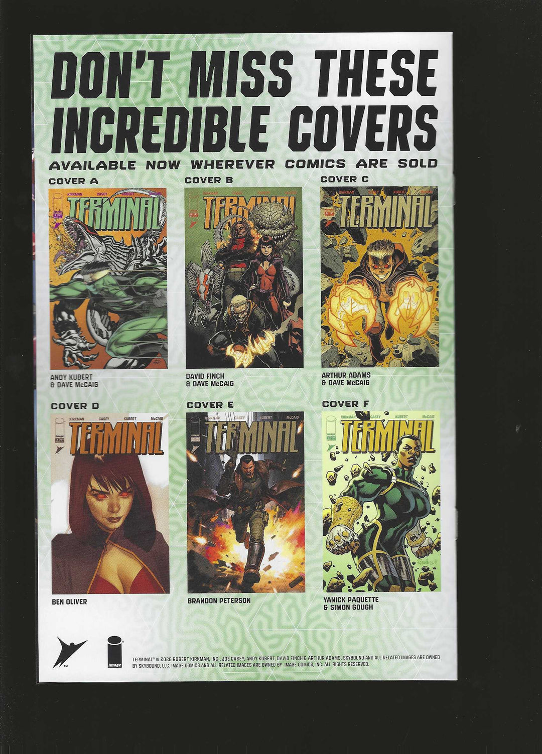 Terminal #3 Cover F (1:100) Yanick Paquette & Simon Gough Variant (Mature)