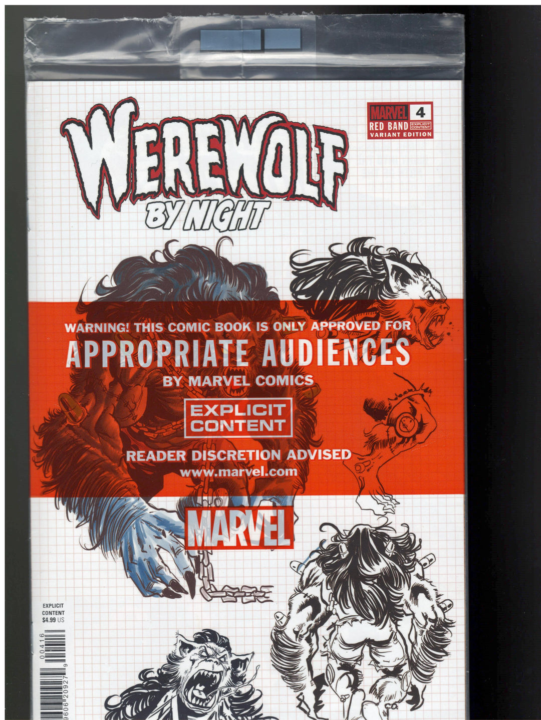 Werewolf By Night Red Band #4 Variant (1:10) Sergio Davila Design Edition [Polybagged]