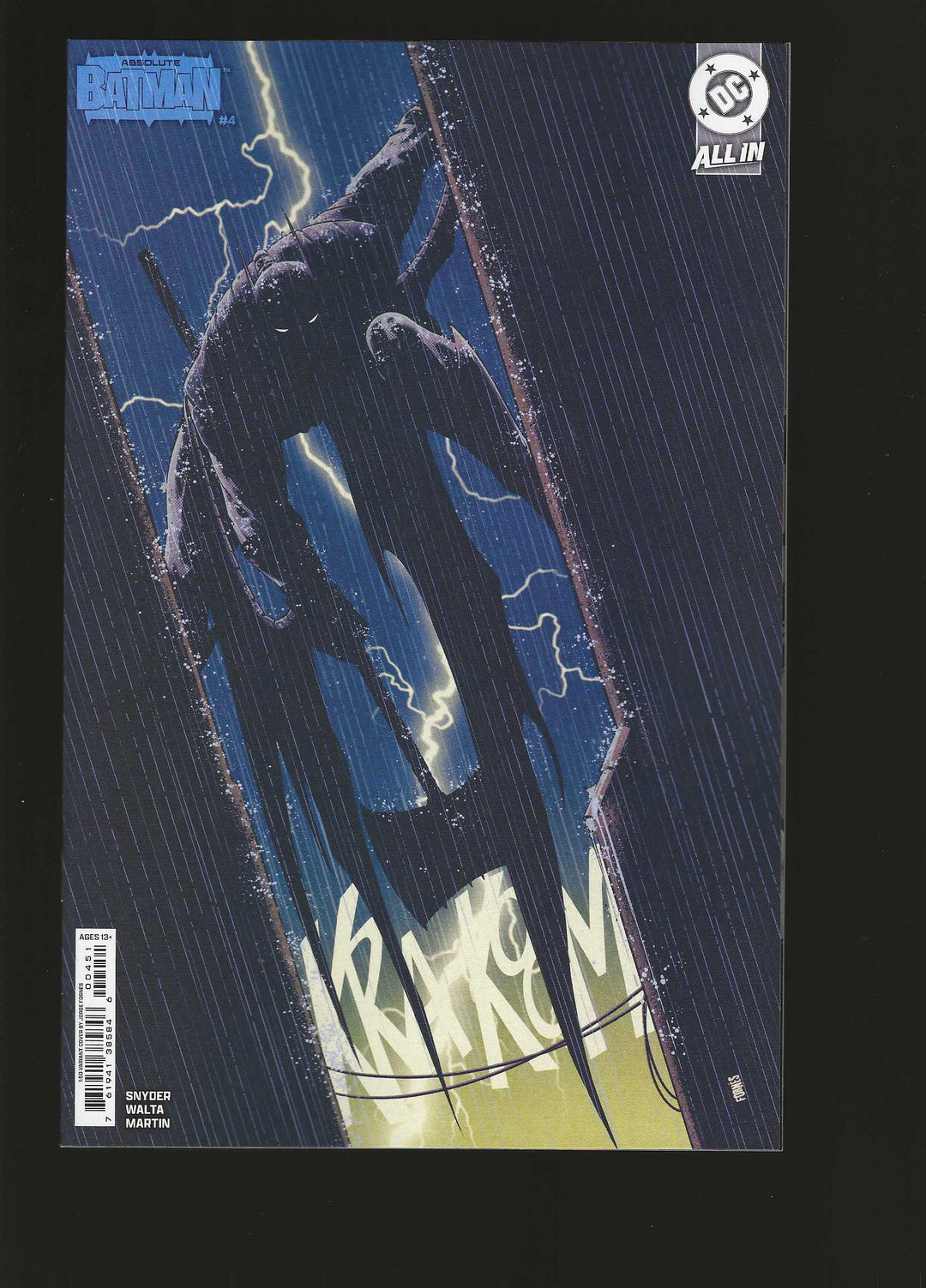 Absolute Batman #4 Cover E (1:50) Jorge Fornes Card Stock Variant