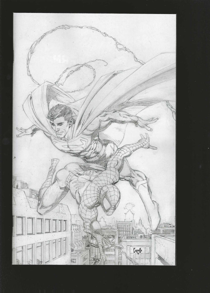 Marvel/DC: Spider-Man/Superman #1 Variant (1:200) Greg Capullo Full Art Virgin Sketch Edition