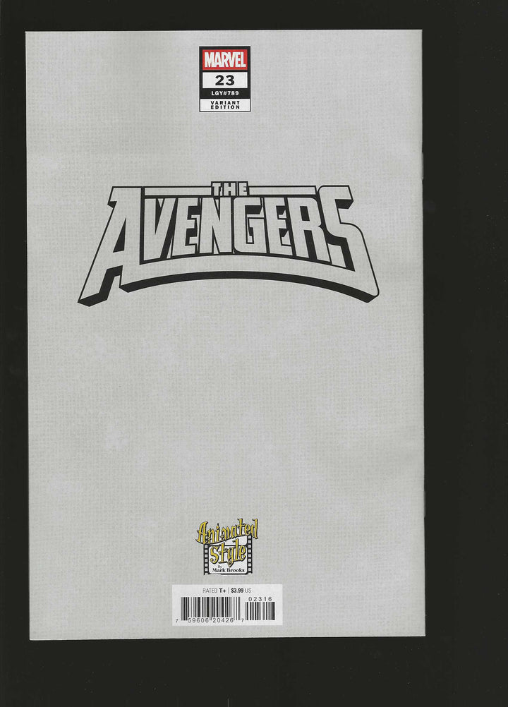 Avengers (2023) #23 Variant (1:50) Mark Brooks Animated-Style Full Art Virgin Edition