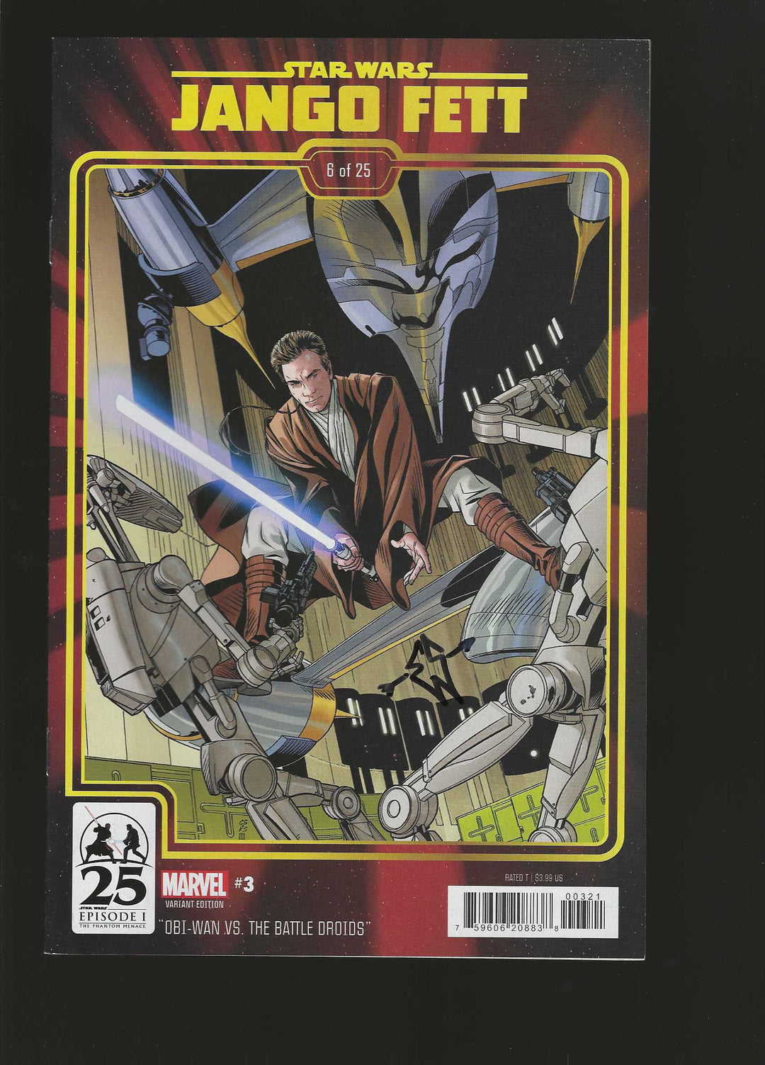 Star Wars: Jango Fett #3 Chris Sprouse The Phantom Menace 25th Anniversary Variant SIGNED by Series Writer Ethan Sacks