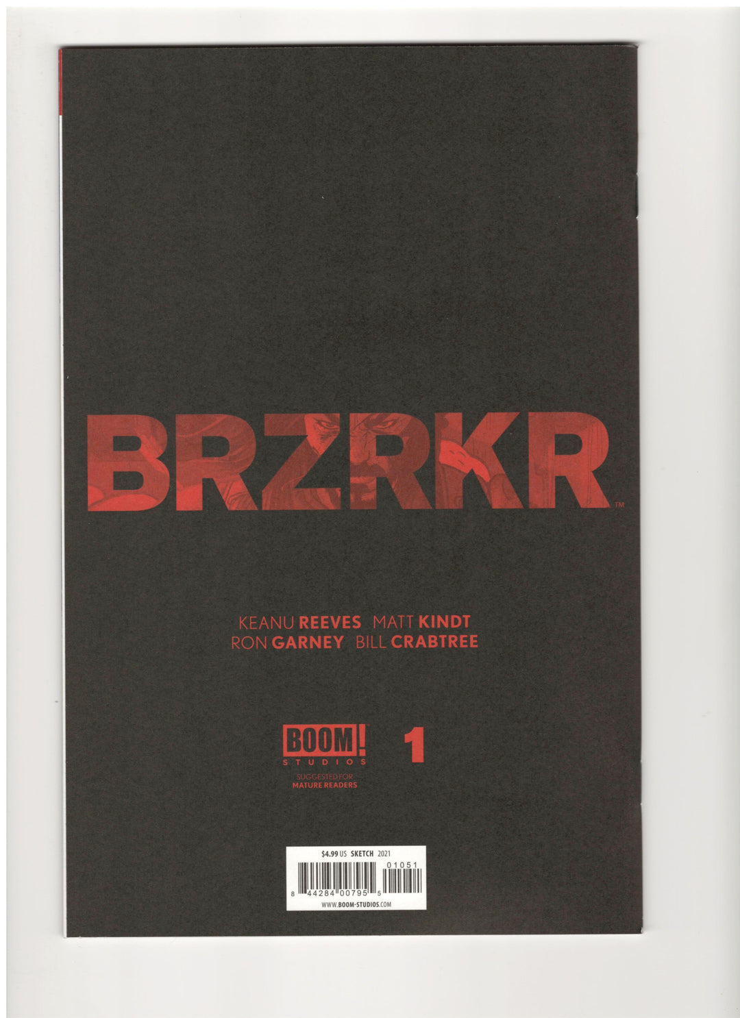 Lot of 2 BRZRKR (Berzerker) #1 Cover E and (1:10) Blank Variant Set (Mature)
