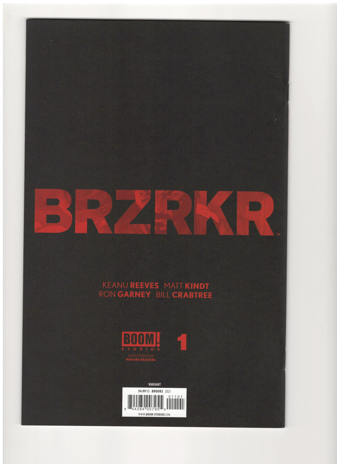 BRZRKR (Berzerker) #1 Cover J (1:50) Brooks Virgin Variant Edition (Mature)