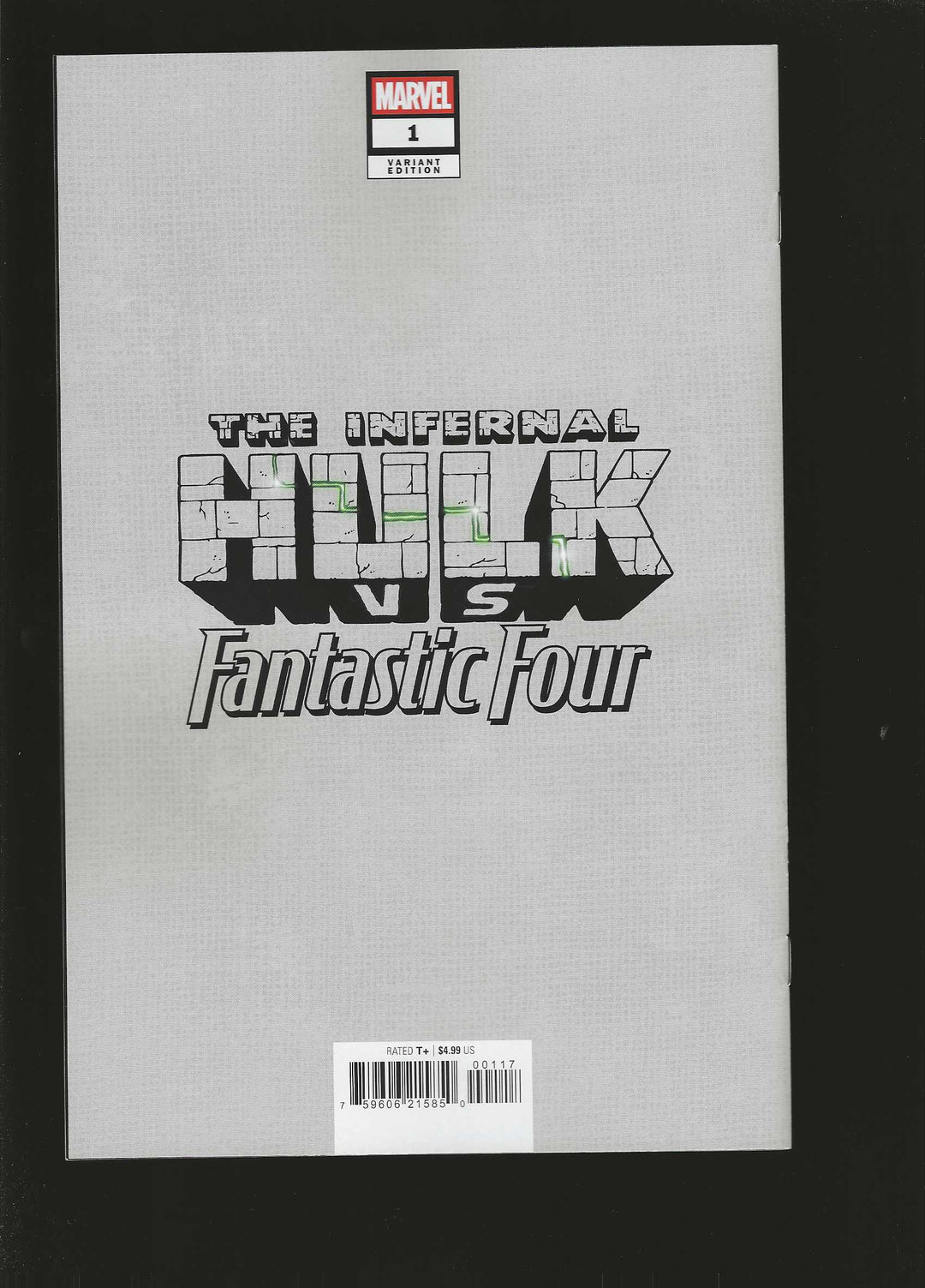 Infernal Hulk vs Fantastic Four #1 Variant (1:50) Ken Lashley Full Art Virgin Edition