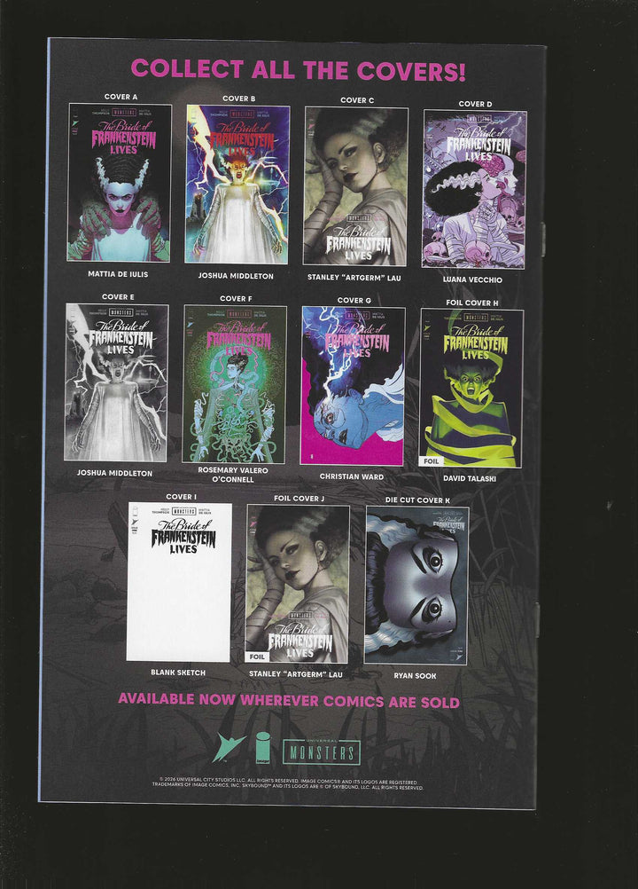 Universal Monsters The Bride Of Frankenstein Lives #1 (Of 4) Cover G (1:75) Christian Ward Variant