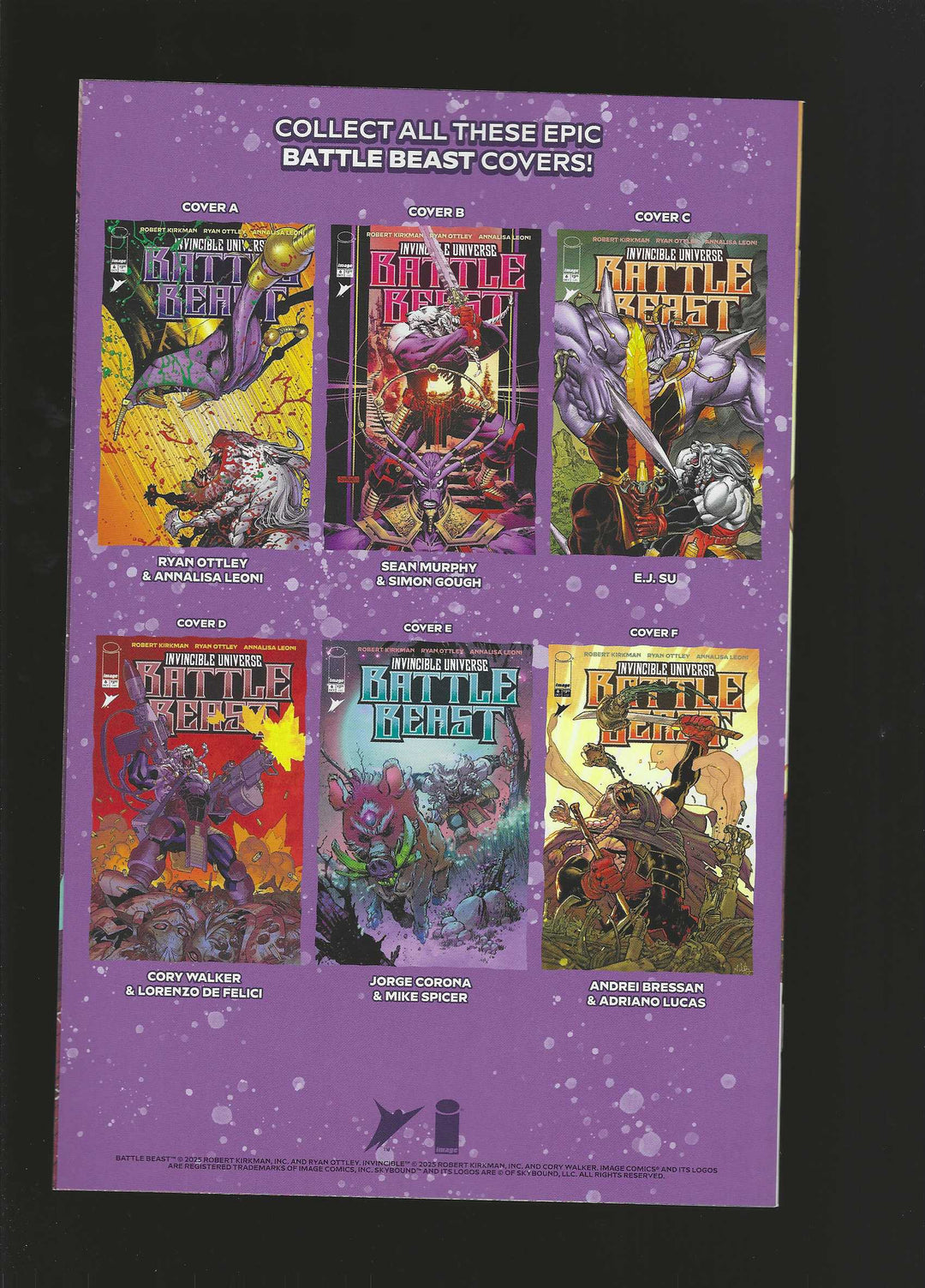 Invincible Universe Battle Beast #6 Cover F (1:100) Andrei Bressan & Adriano Lucas Variant