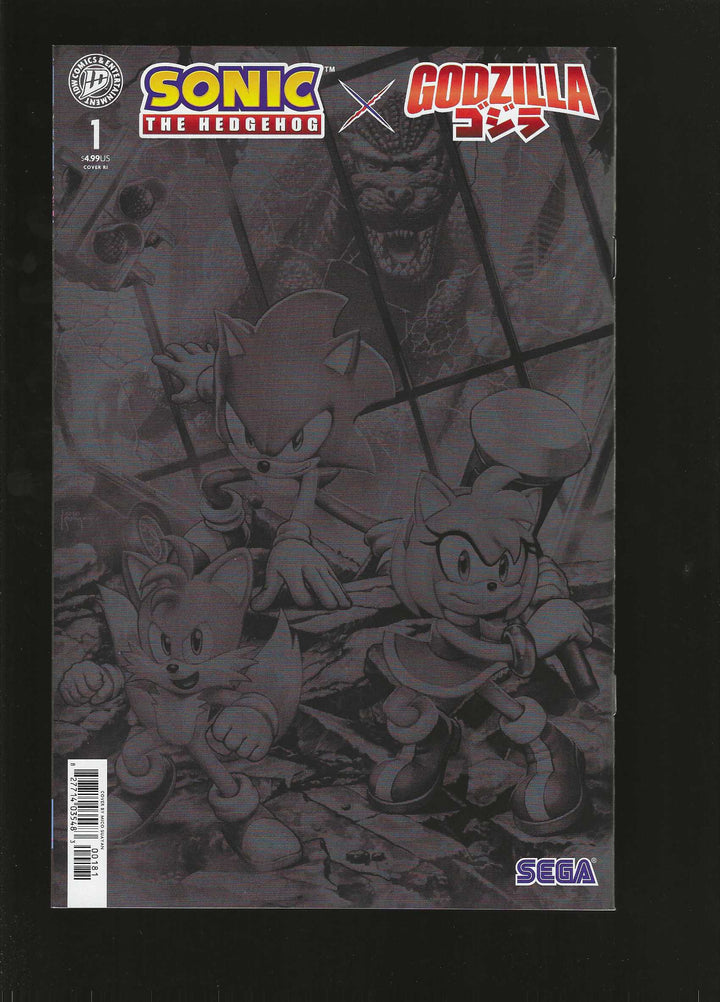 Sonic The Hedgehog X Godzilla #1 Variant H (1:75) (Suayan Full Art)