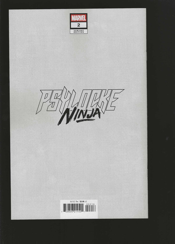 Psylocke Ninja #2 Variant (1:50) Joshua Swaby Full Art Virgin Edition