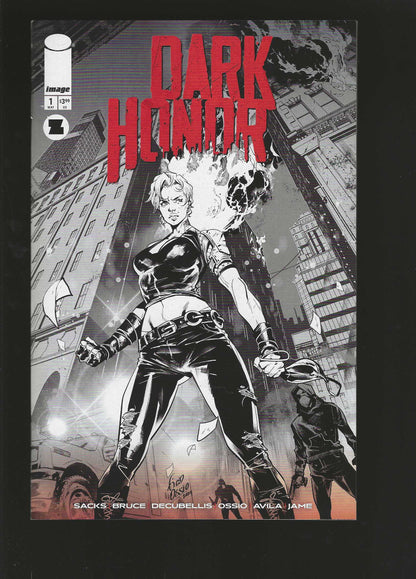 Dark Honor #1 (Of 5) Cover B (1:10) Fico Ossio Black & White Variant