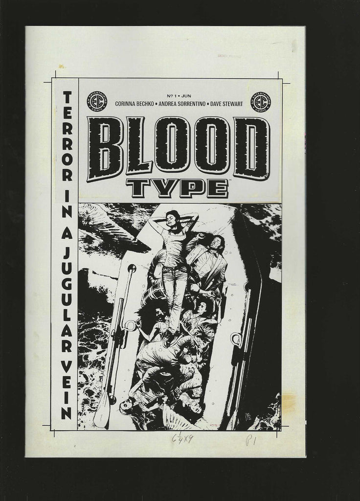 EC Blood Type #1 (Of 4) Cover E (1:20) Andrea Sorrentino Black & White Artist Edition Variant