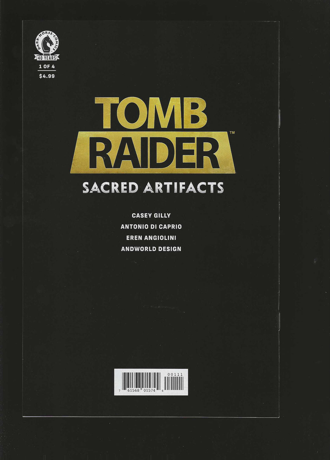 Tomb Raider Sacred Artifacts #1 (Cover B - Thank You) (Taurin Clarke Virgin) - One Per Store