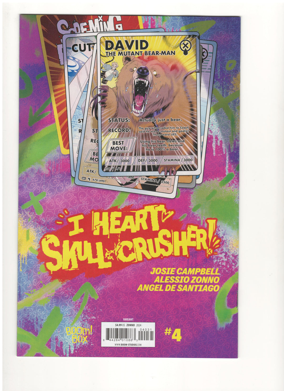 I Heart Skull-Crusher #4 (Of 5) Cover C (1:10) Zonno Couch Blood Virgin Variant Edition