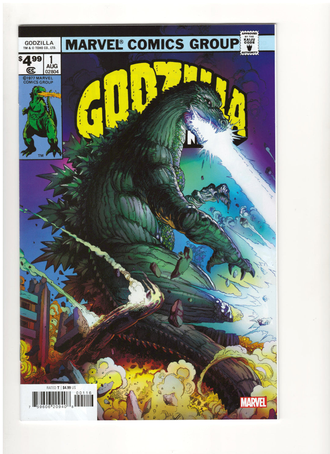 Godzilla (1977) #1 Facsimile Edition (1:25) Mark Bagley Variant