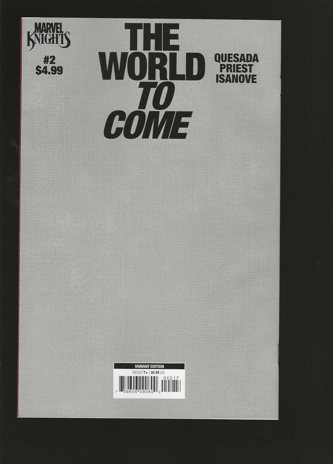 Marvel Knights The World To Come #2 Variant (1:100) Taurin Clarke Full Art Virgin Edition