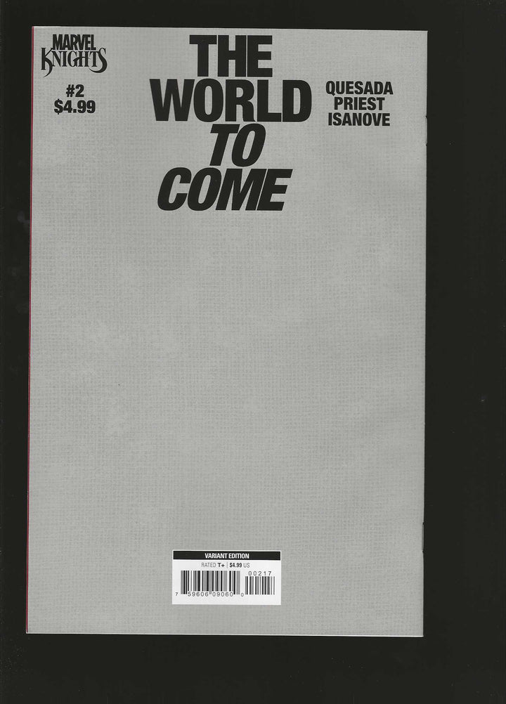 Marvel Knights The World To Come #2 Variant (1:100) Taurin Clarke Full Art Virgin Edition