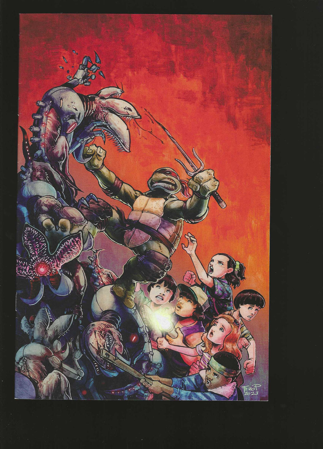 Teenage Mutant Ninja Turtles X Stranger Things #3 Variant E (1:25) Fero Pe Virgin Edition