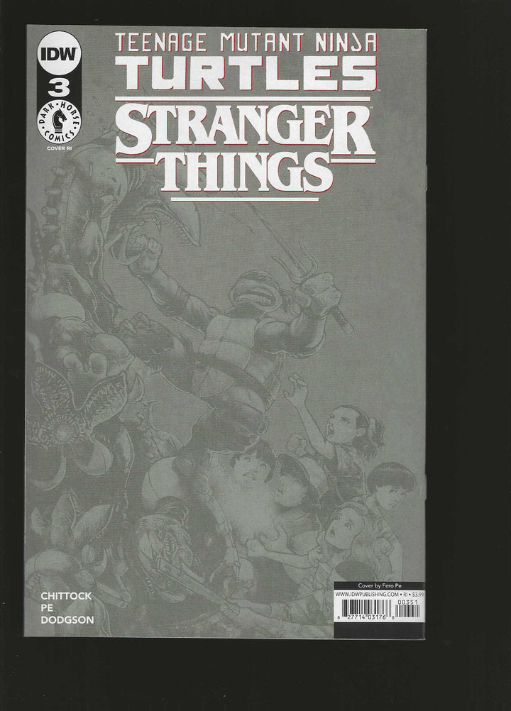 Teenage Mutant Ninja Turtles X Stranger Things #3 Variant E (1:25) Fero Pe Virgin Edition