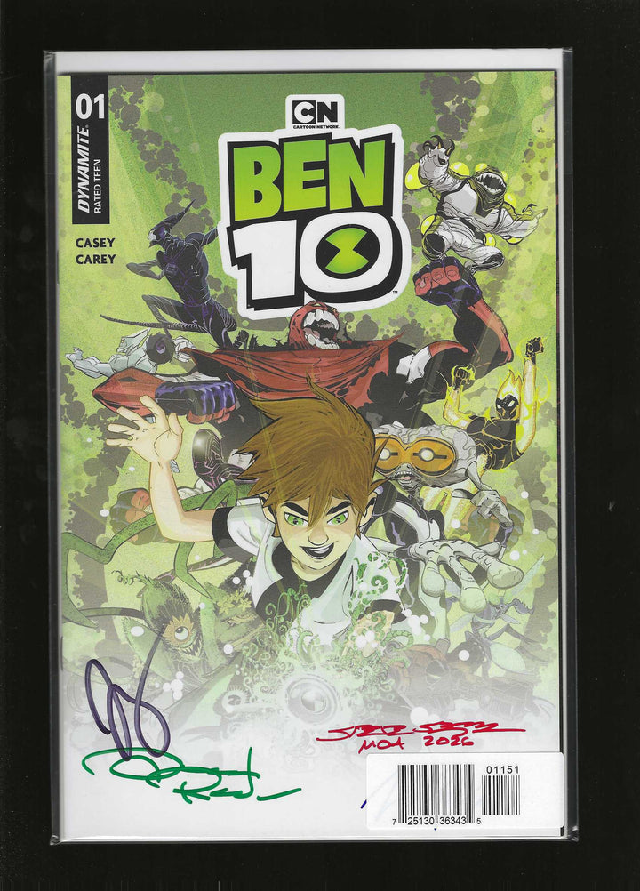 Ben 10 #1 Cover O (1:50) Signed Edition By Man Of Action Team Variant