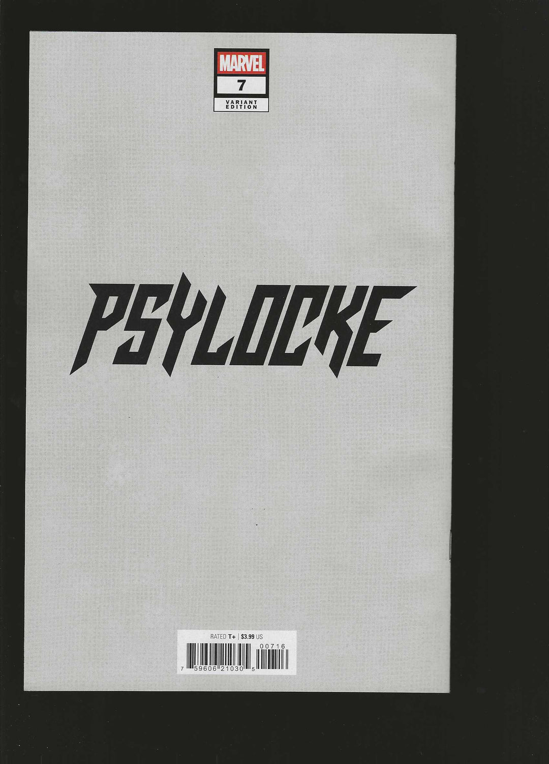 Psylocke #7 1:50 Scott Forbes Psylocke Full Art Virgin Variant
