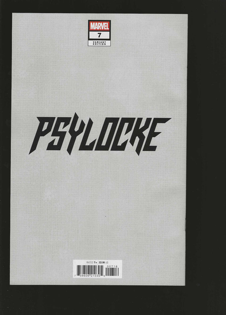 Psylocke #7 1:50 Scott Forbes Psylocke Full Art Virgin Variant