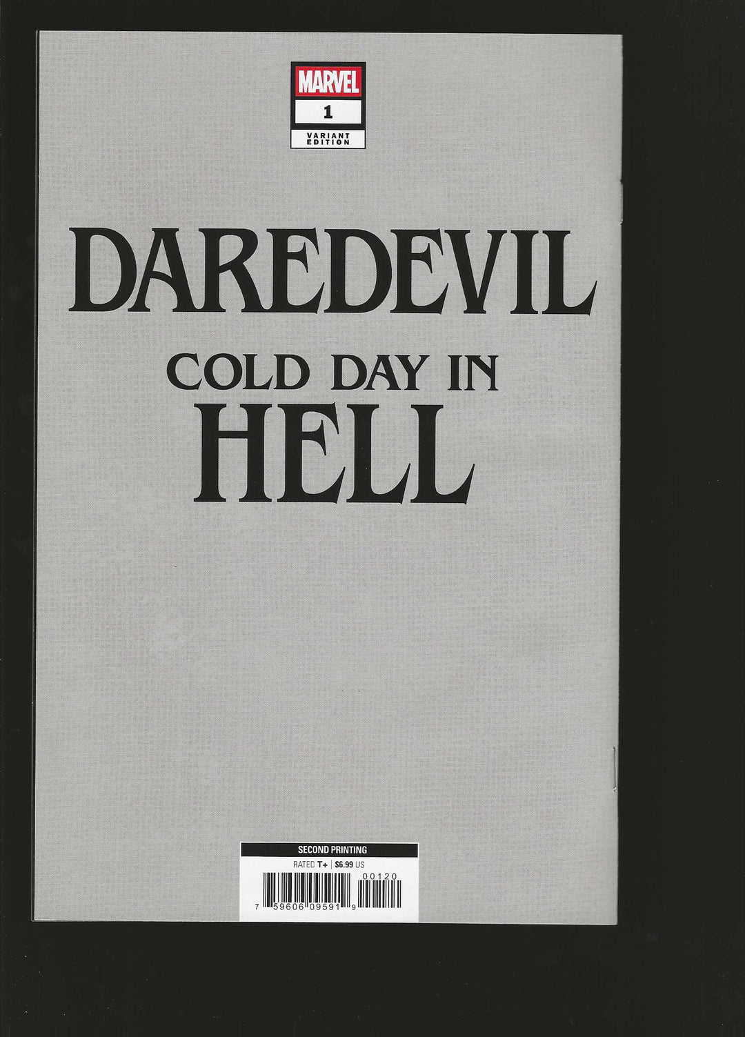 Daredevil: Cold Day In Hell #1 2nd Print 1:25 Frank Miller Inks Virgin Variant