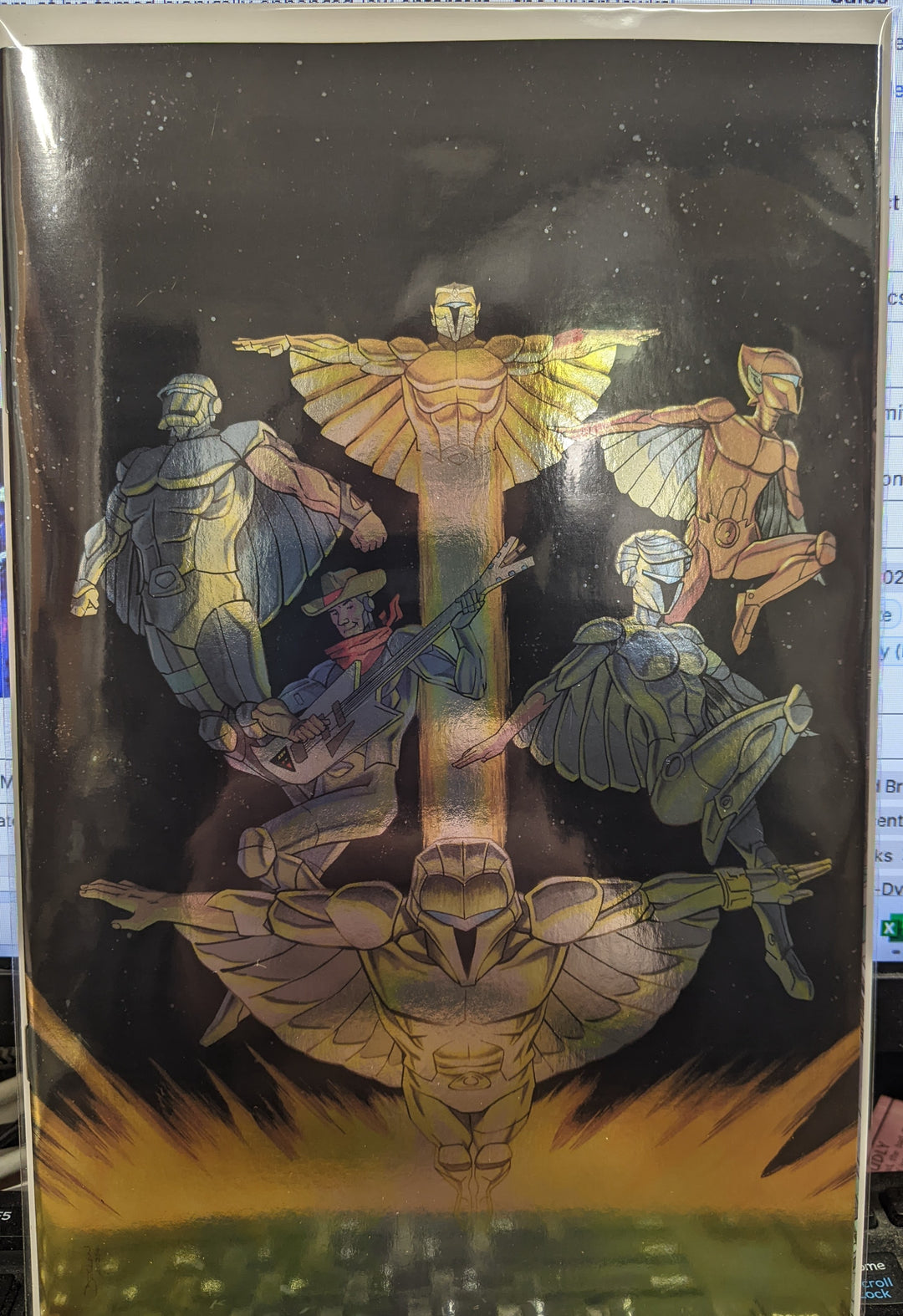 Silverhawks #1 Cover V (1:15) Shalvey Foil Virgin Variant Edition