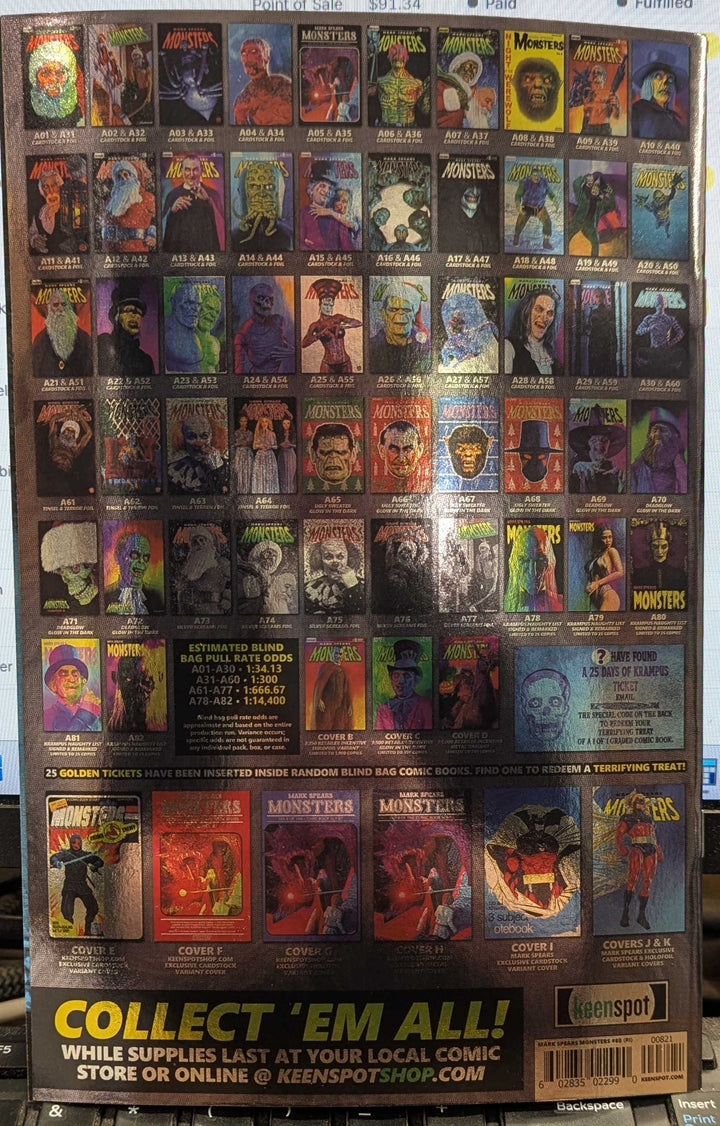 Mark Spears Monsters #8 Cover B (1:250) Mark Spears Holofoil Variant