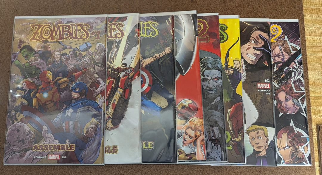 Lot of 8 Zombies Assemble Marvel Comics Pt. 1 #1-#4 & Pt. 2 #1-#4 Complete Storyline Set <OXL-01>