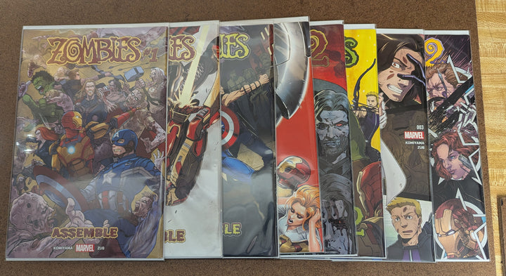 Lot of 8 Zombies Assemble Marvel Comics Pt. 1 #1-#4 & Pt. 2 #1-#4 Complete Storyline Set <OXL-01>