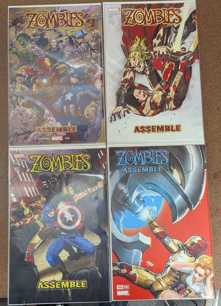 Lot of 8 Zombies Assemble Marvel Comics Pt. 1 #1-#4 & Pt. 2 #1-#4 Complete Storyline Set <OXL-01>