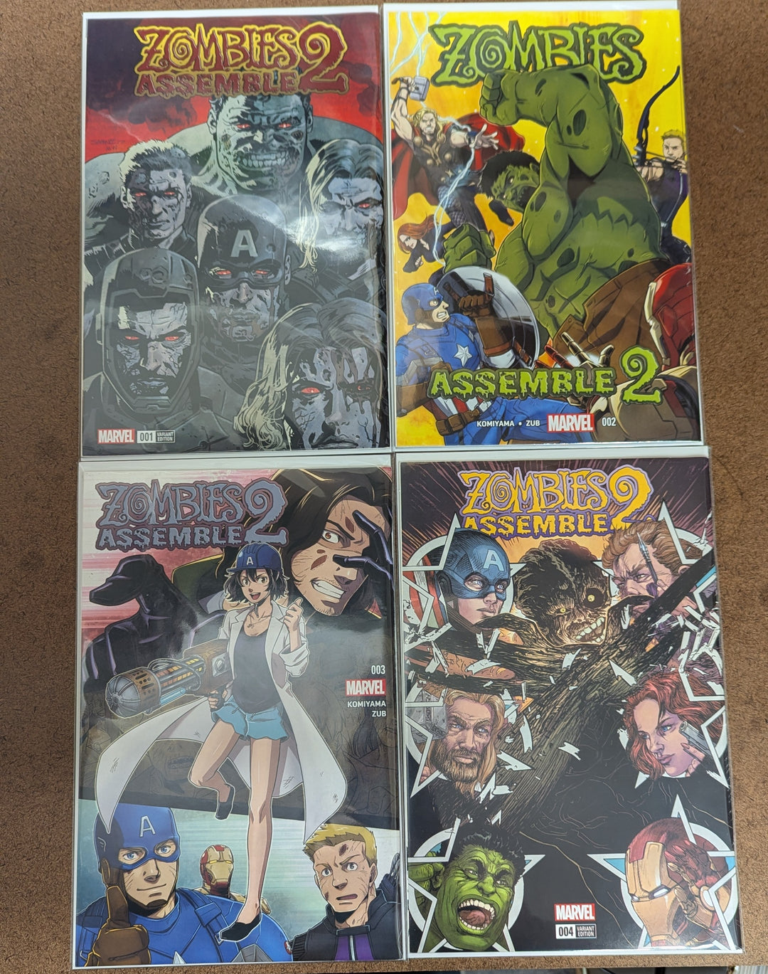 Lot of 8 Zombies Assemble Marvel Comics Pt. 1 #1-#4 & Pt. 2 #1-#4 Complete Storyline Set <OXL-01>